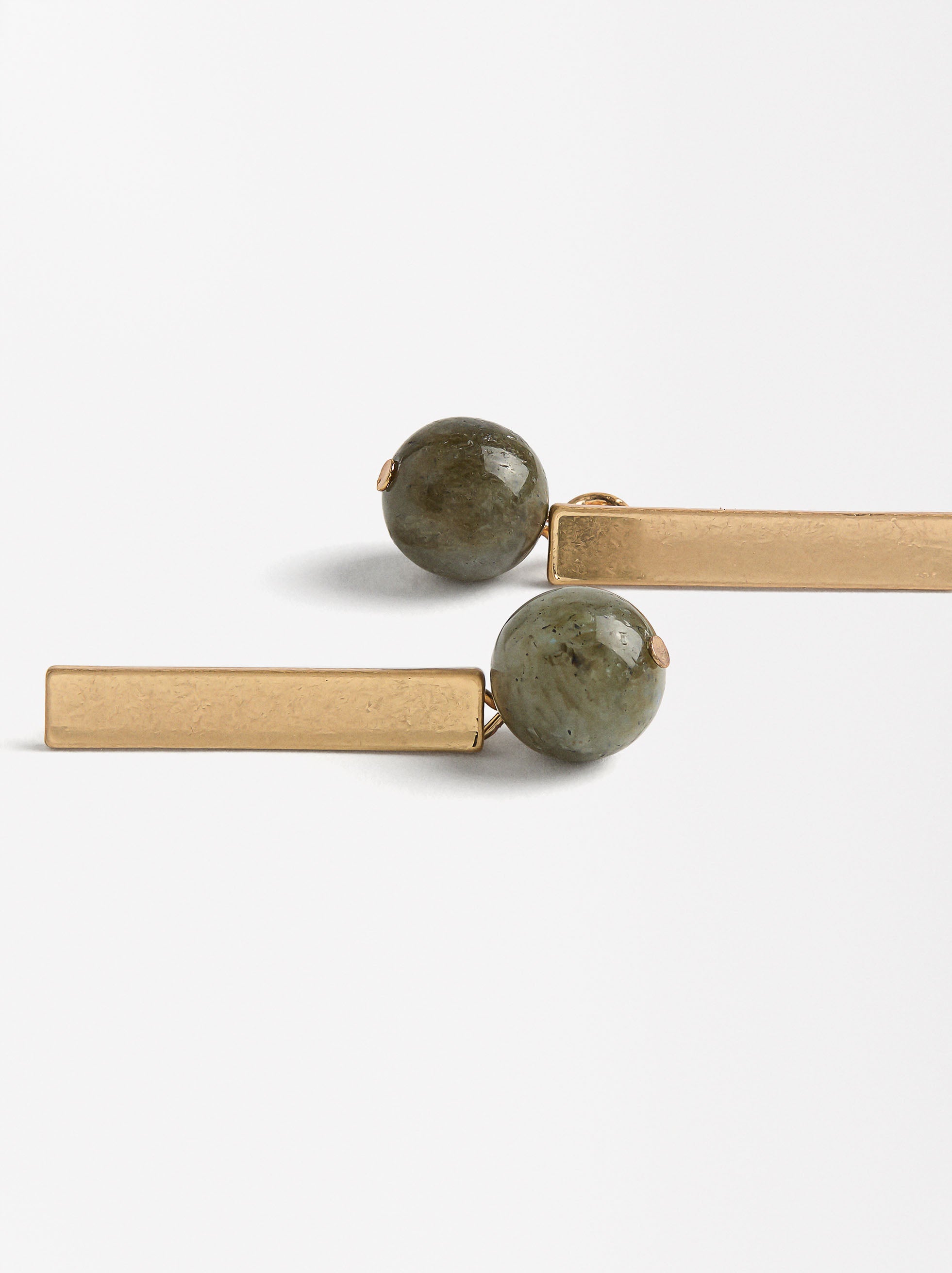 Aretes Barra Con Piedra