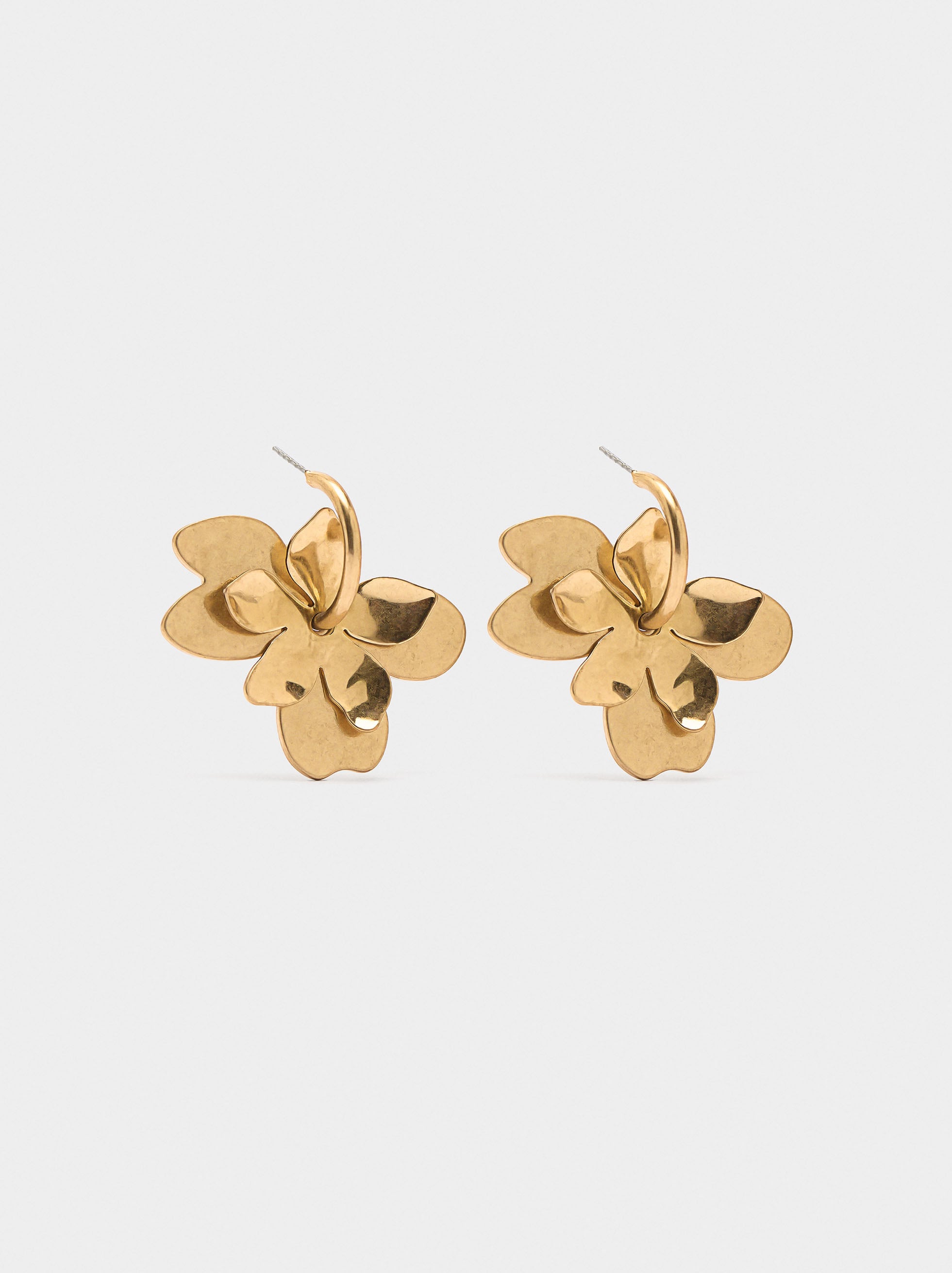 Aros Abiertos Con Flor Doble