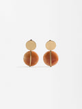 Aretes Redondos Con Efecto Piedra