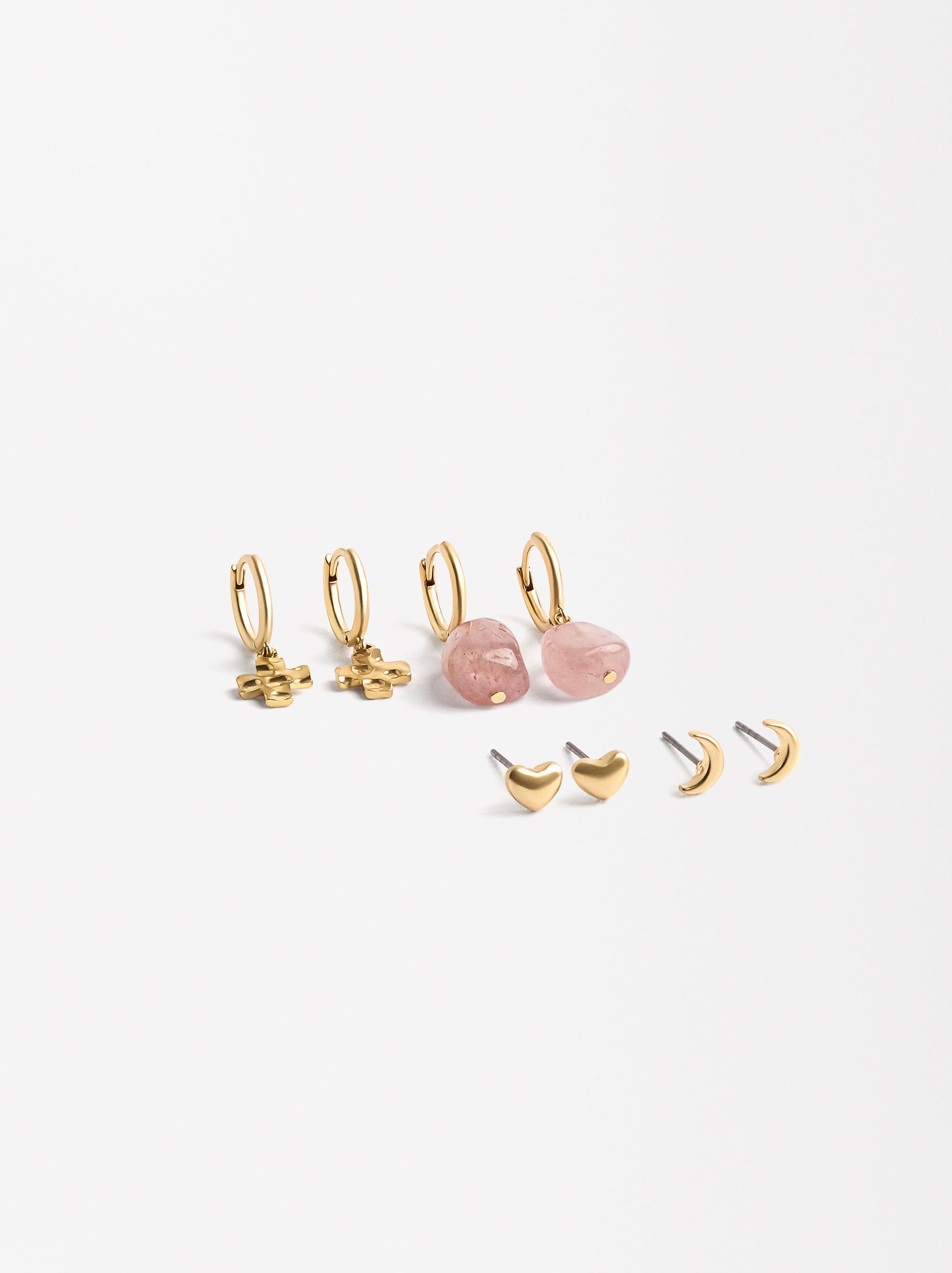 Set De Aretes Con Piedras