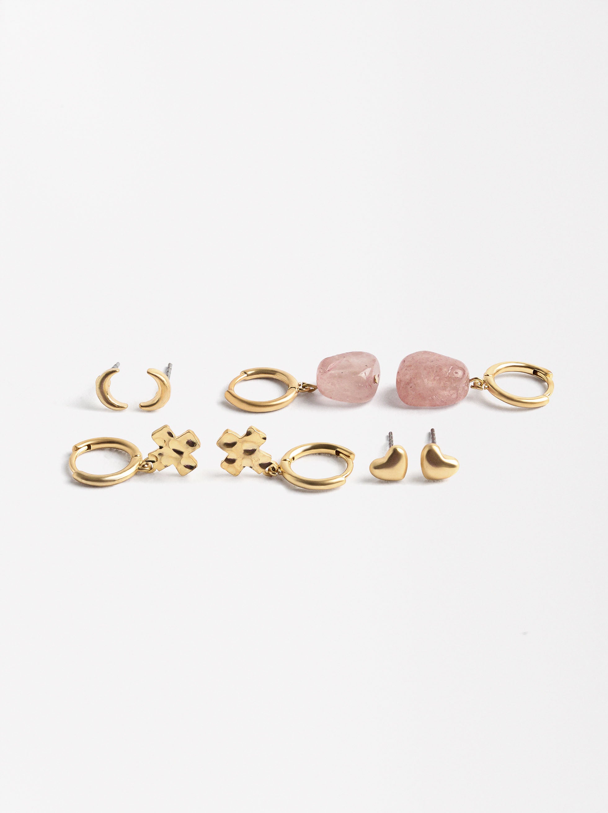 Set De Aretes Con Piedras