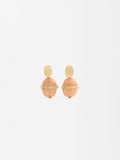 Aretes Ovalados Efecto Piedra