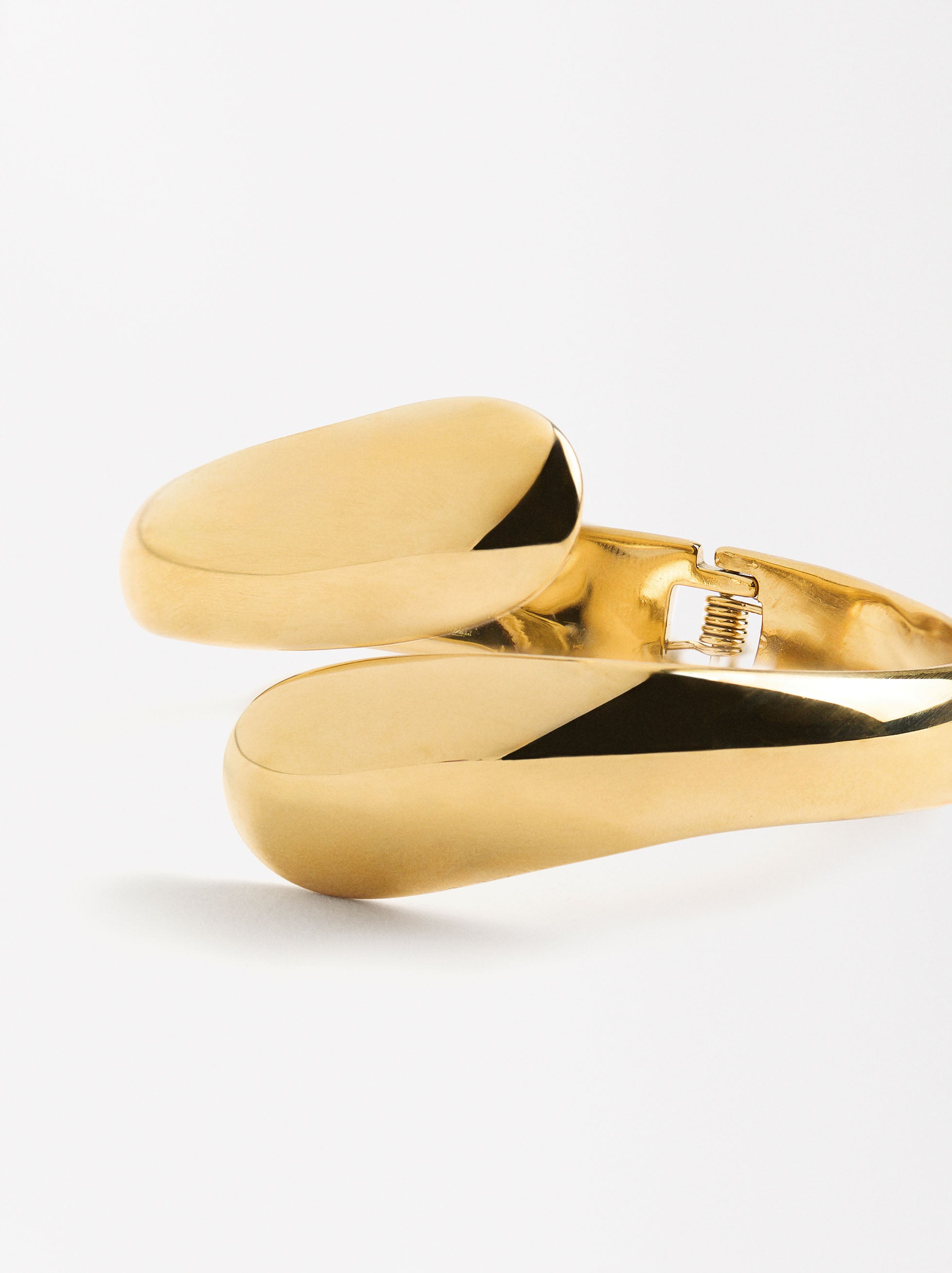 Pulsera Rígida Cruzada - Acero Inoxidable