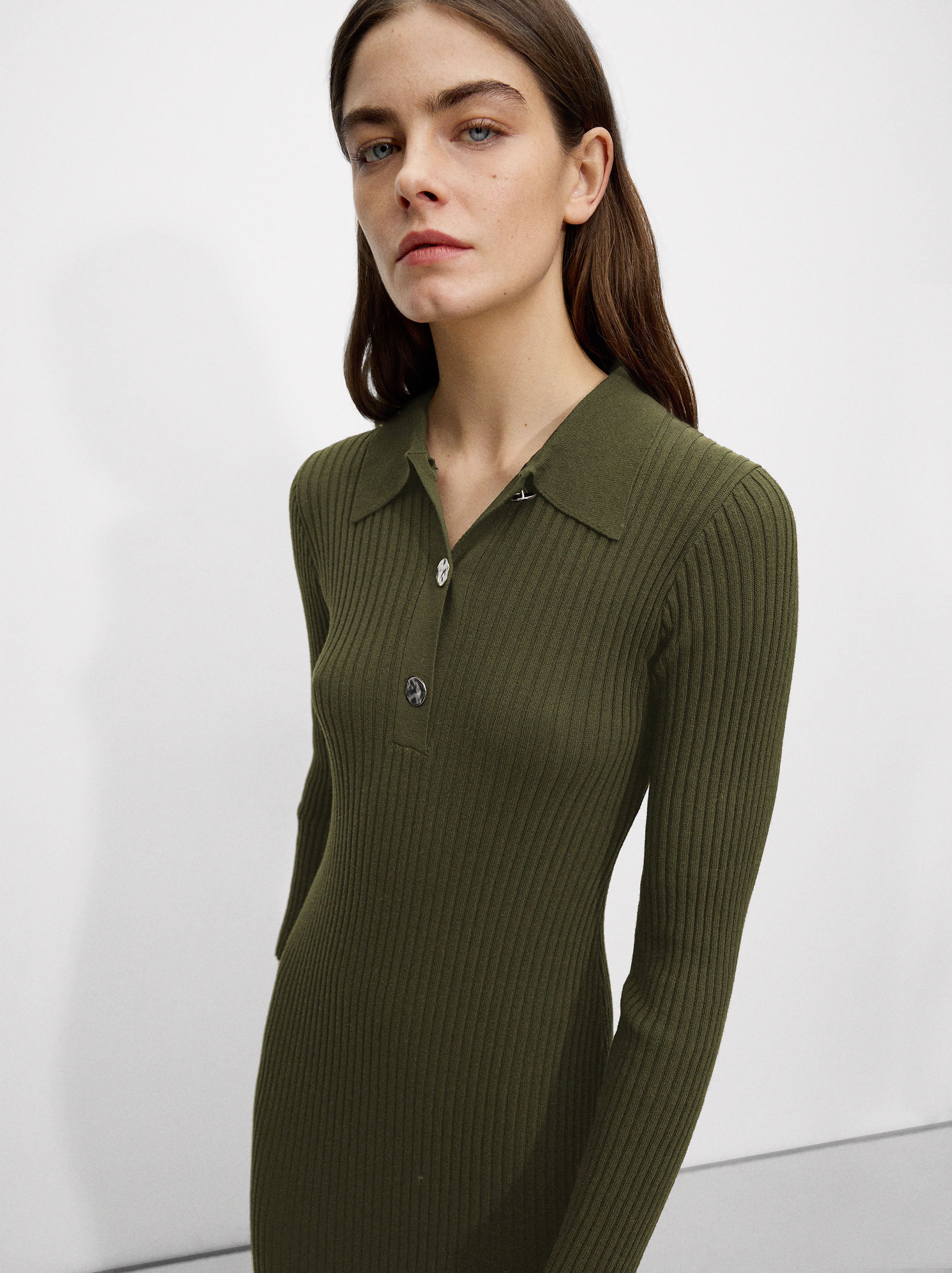 Vestido De Punto Canalado