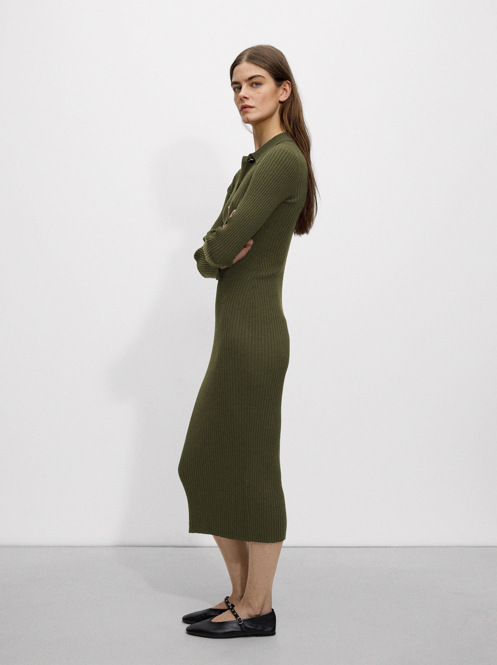 Vestido De Punto Canalado