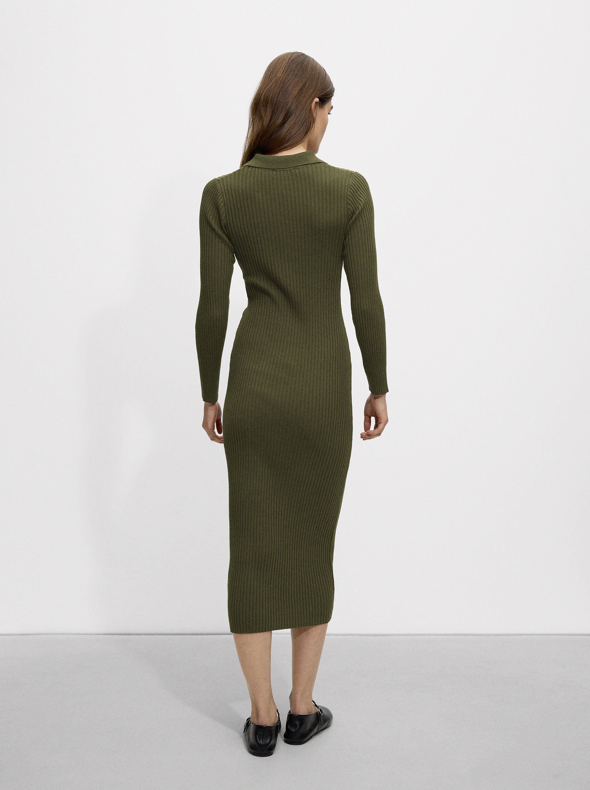 Vestido De Punto Canalado
