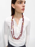 Collar Largo Con Detalles Contrastantes