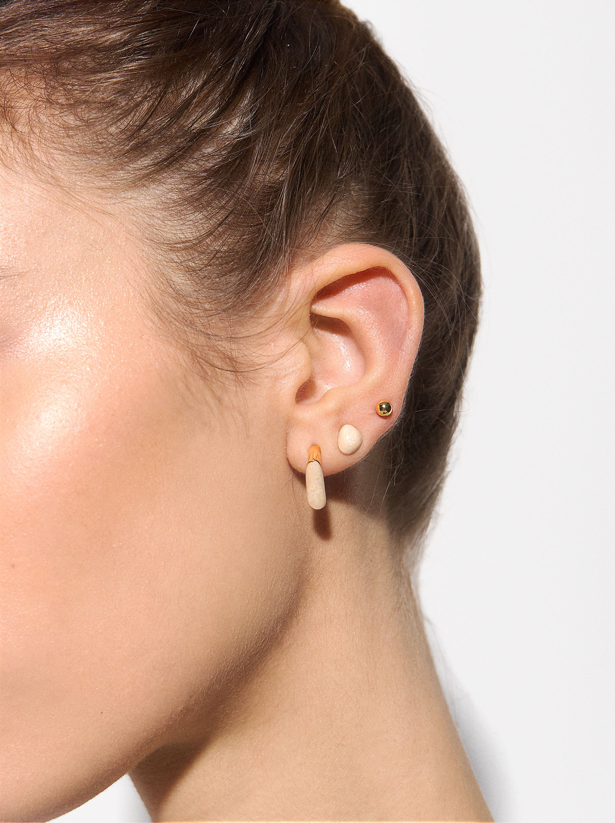 Set De Aretes Con Esmaltado