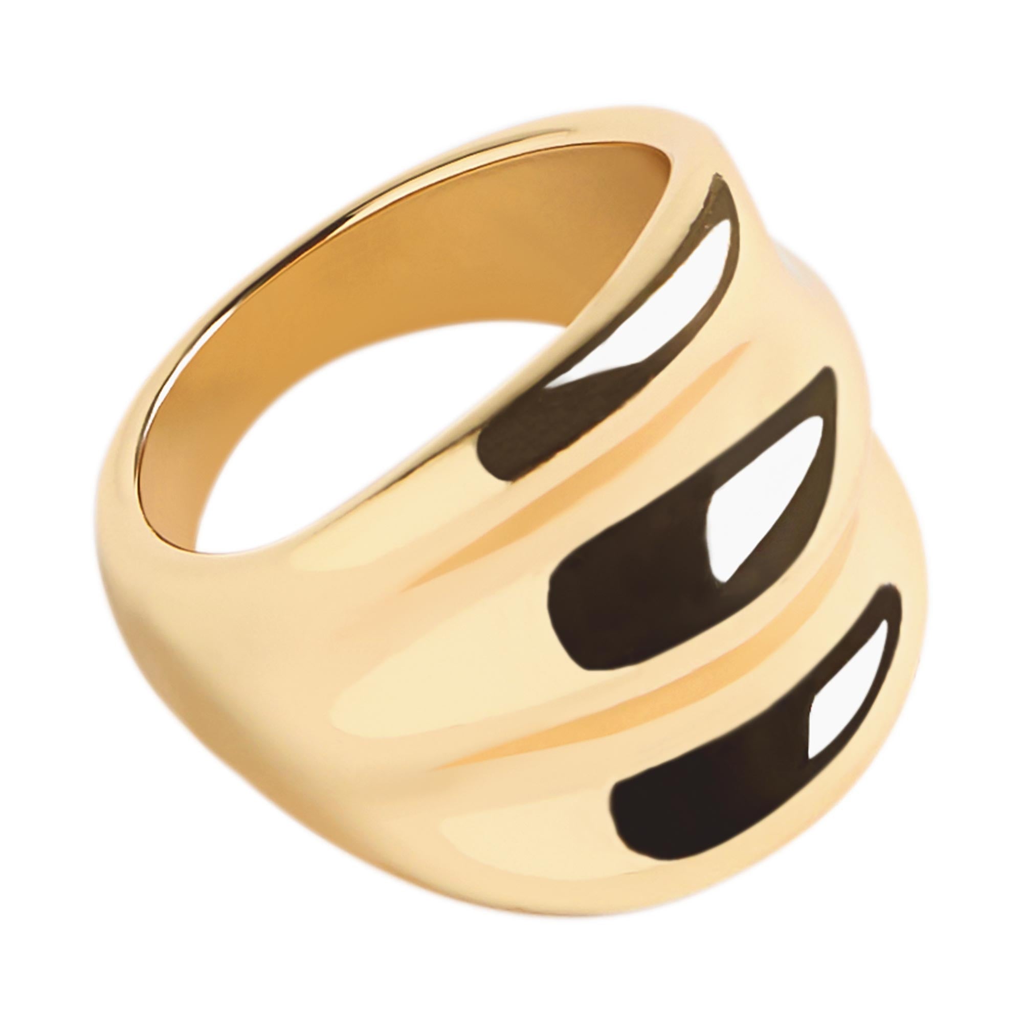 Anillo Ancho Con Relieve