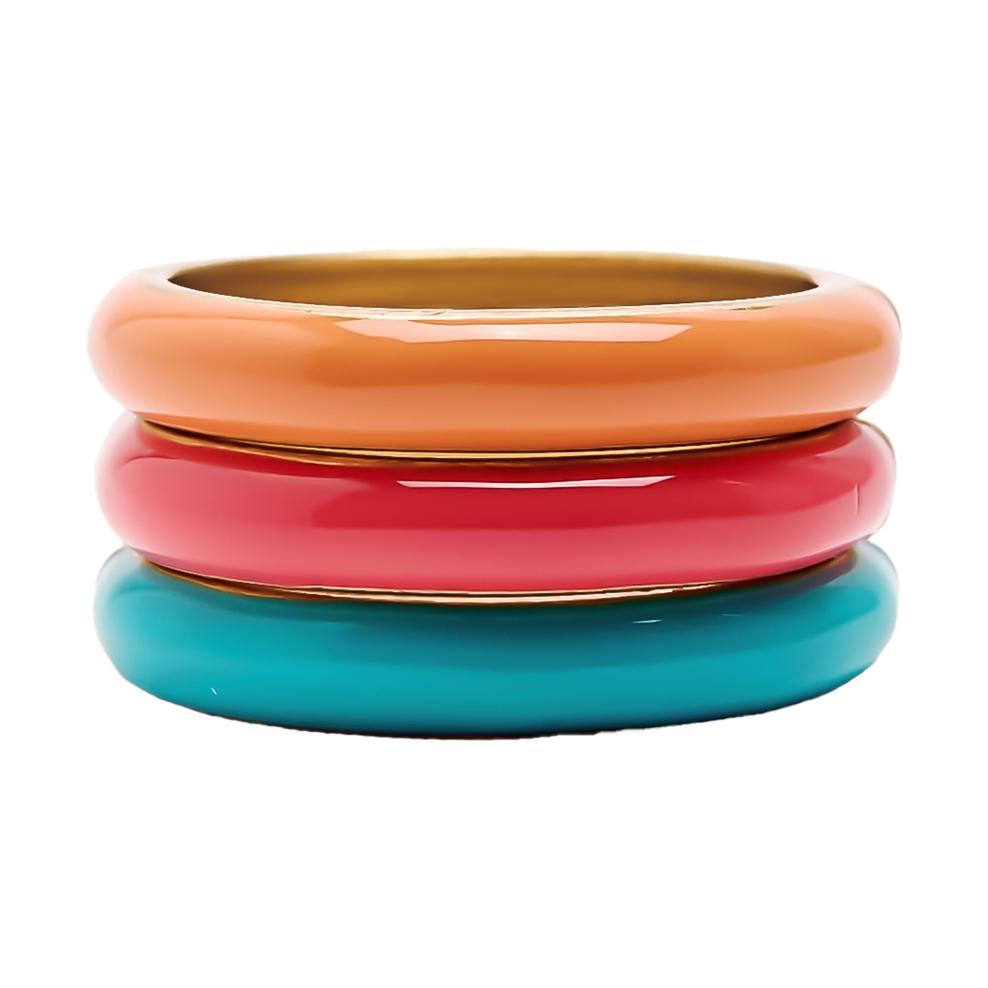 Set De Anillos Con Esmaltado