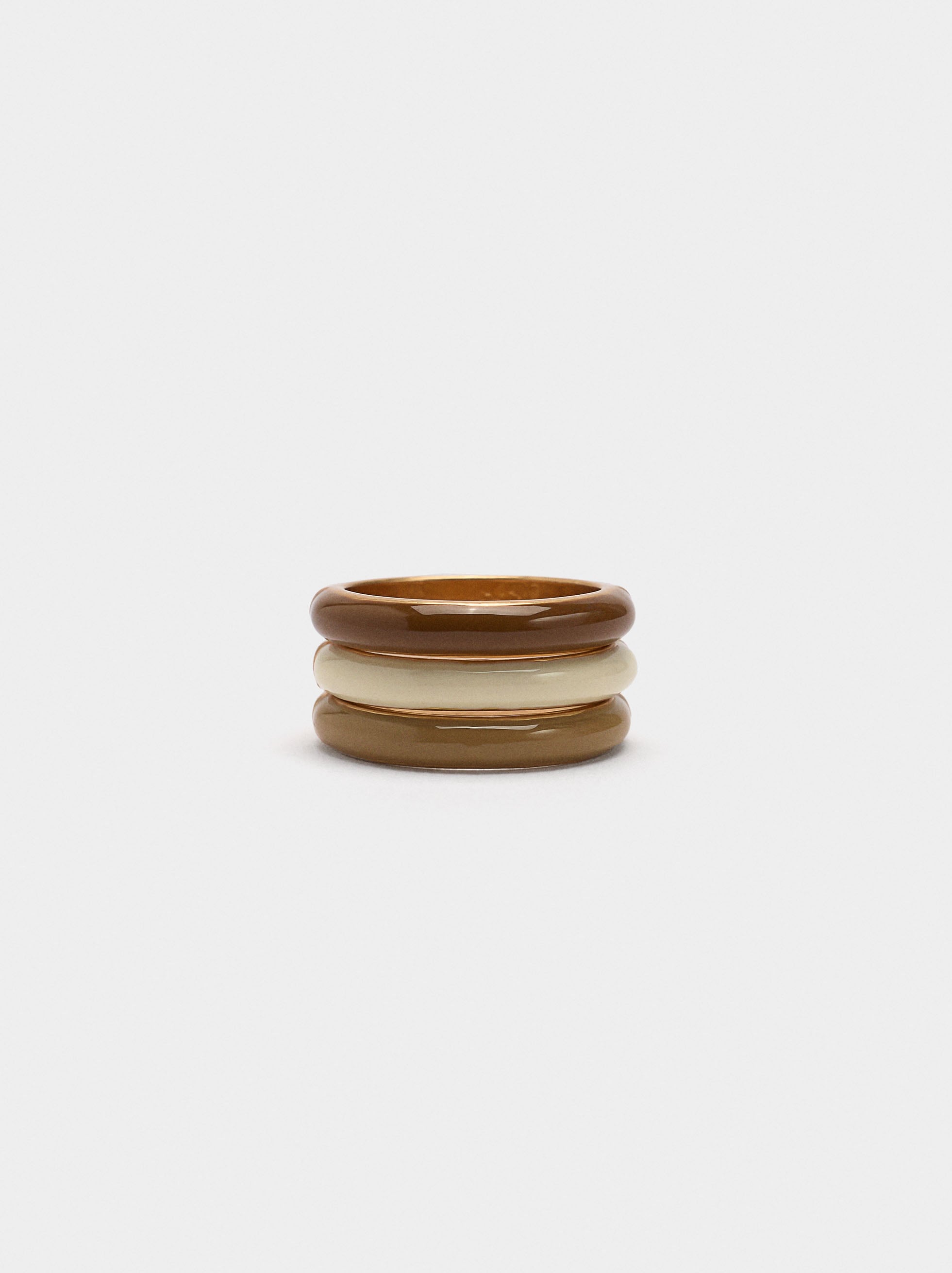 Set De Anillos Con Esmalte