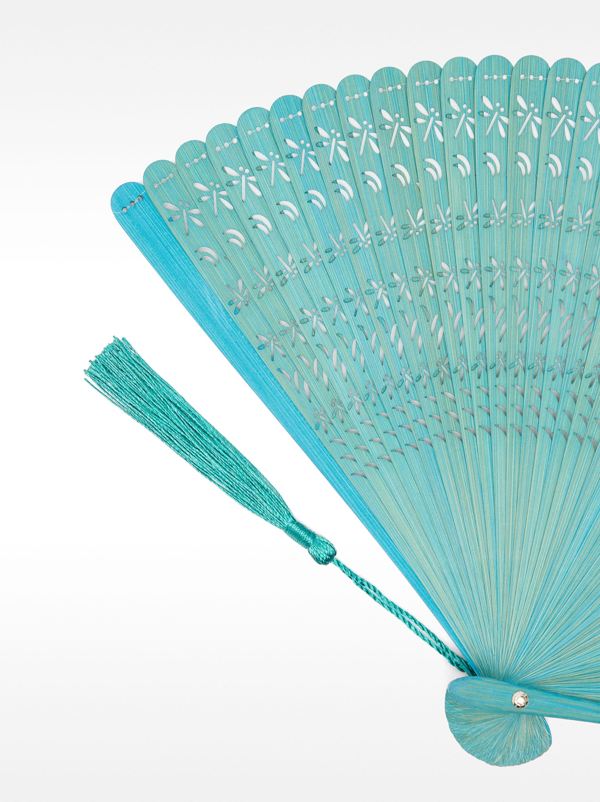 Abanico Bambú Libélulas