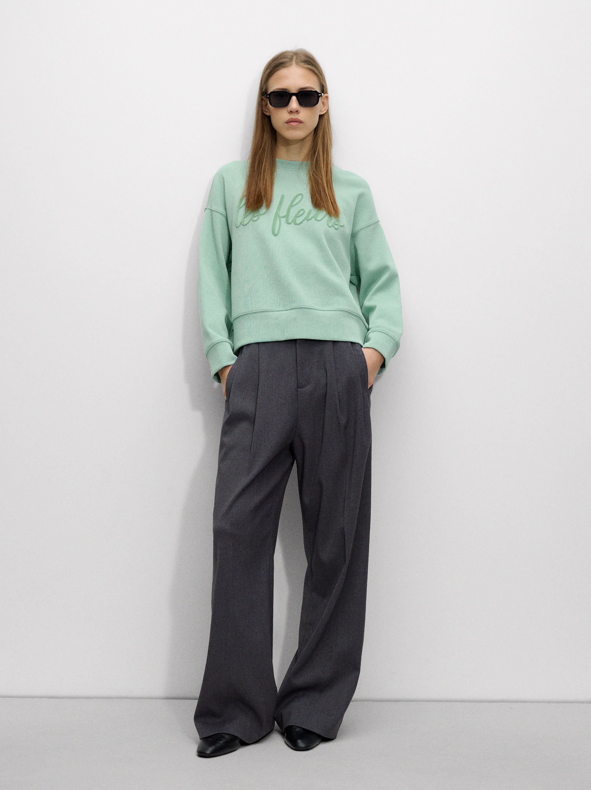 Sudadera De Algodón Con Aplique