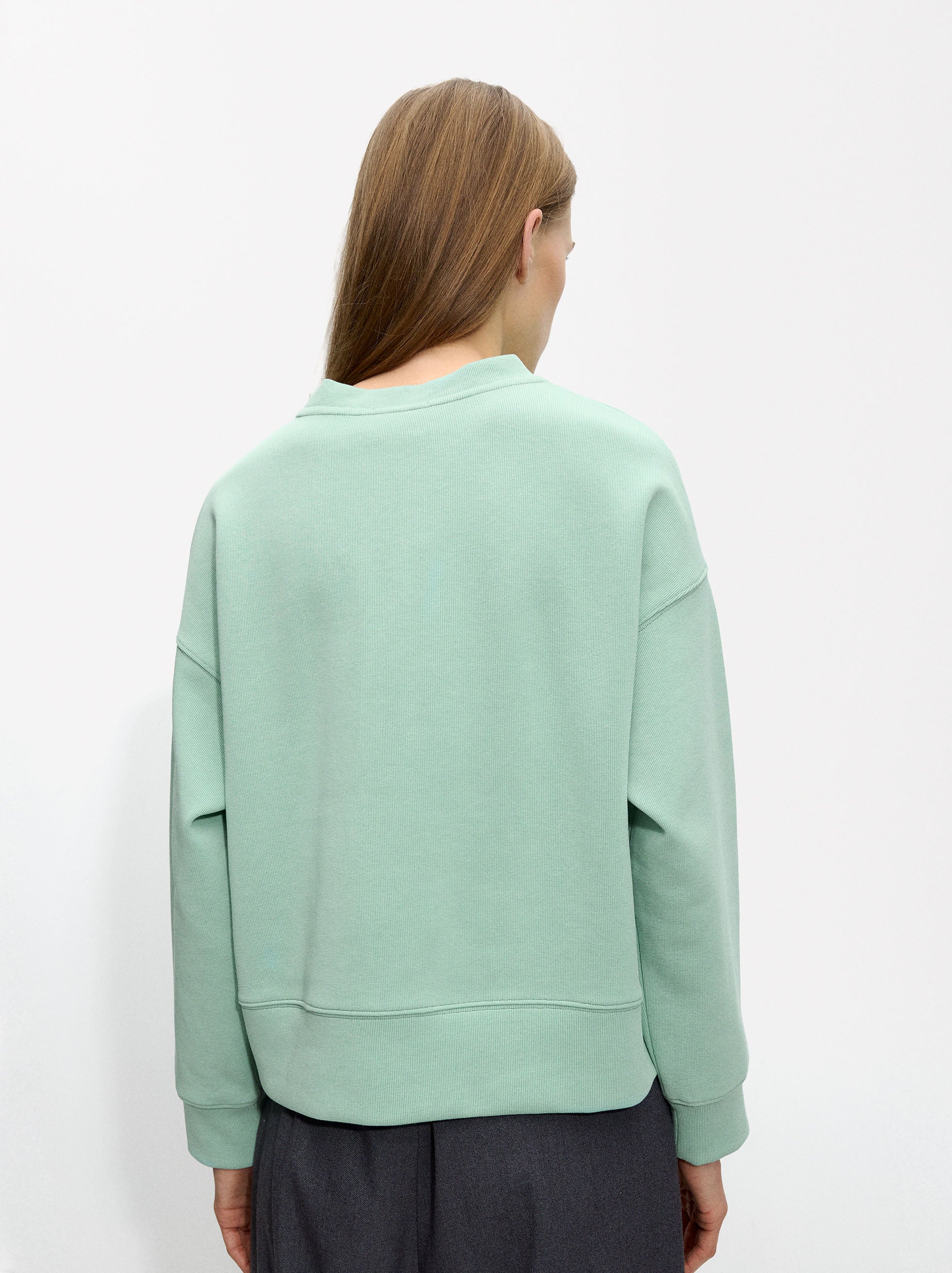 Sudadera De Algodón Con Aplique