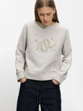 Sudadera De Algodón Con Aplique