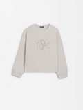 Sudadera De Algodón Con Aplique