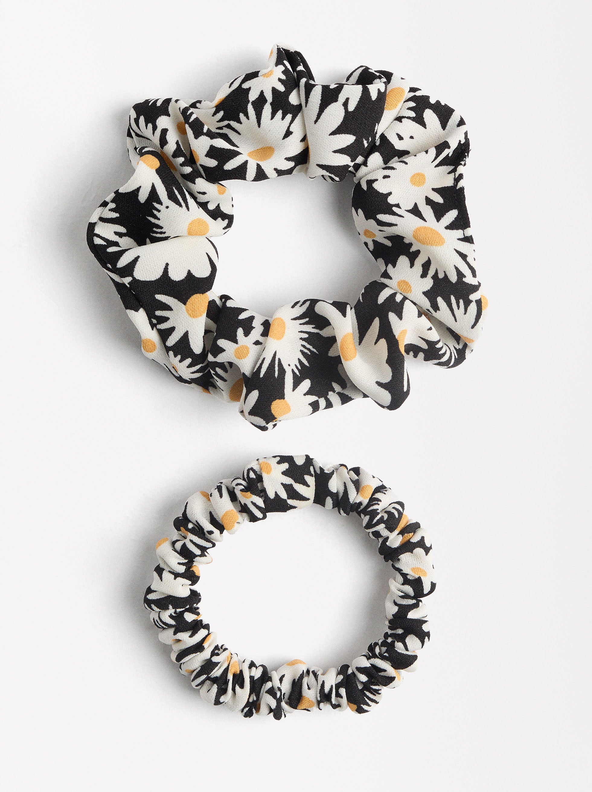 Coleteros Fruncidos Estampado Margaritas