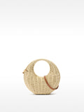 Bolso Bandolera Redondo Efecto Rafia