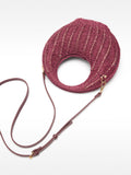 Bolso Bandolera Redondo Efecto Rafia