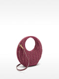 Bolso Bandolera Redondo Efecto Rafia