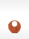 Bolso Bandolera Redondo Efecto Rafia
