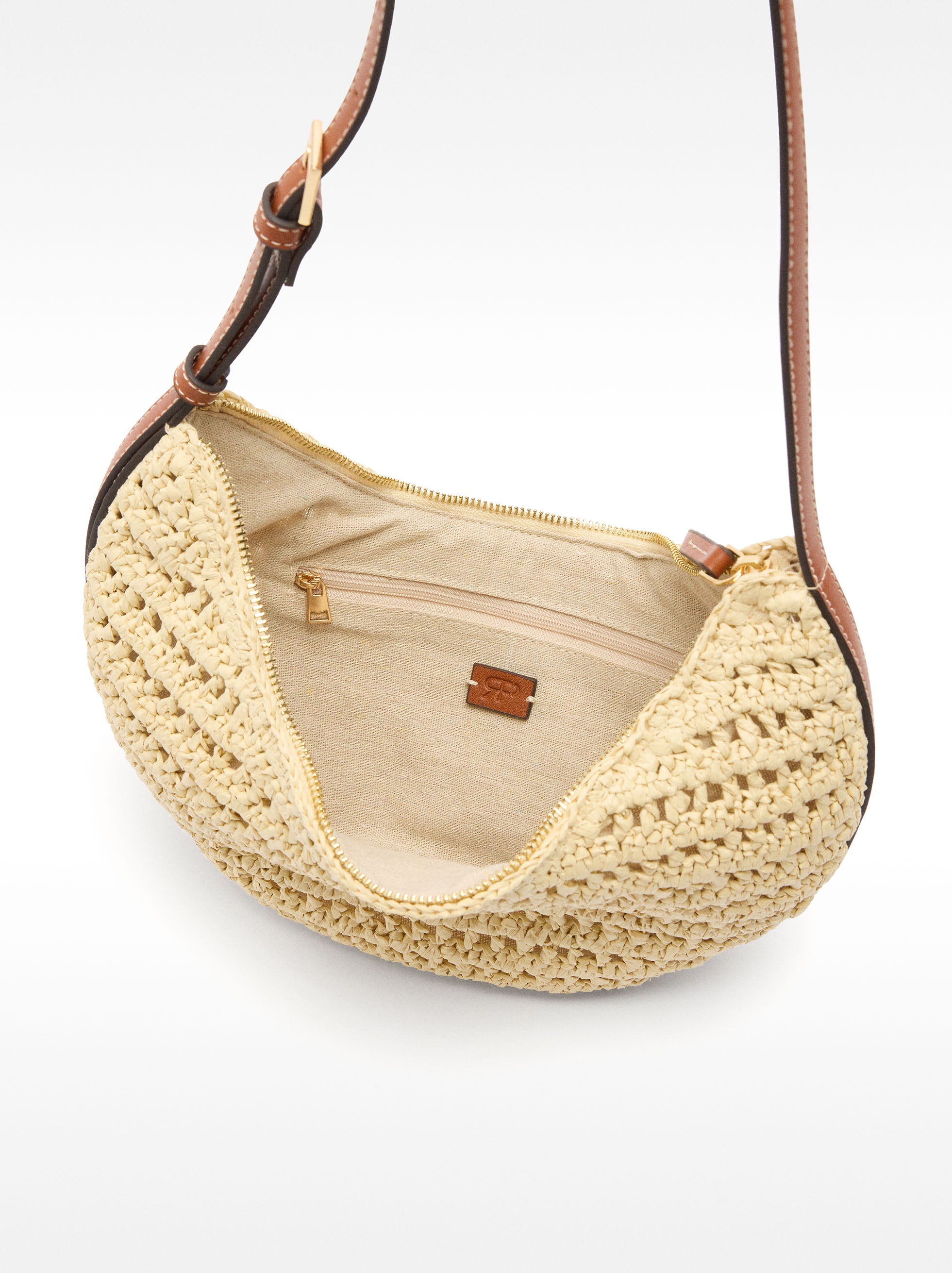 Bolso De Hombro Hobo Efecto Rafia