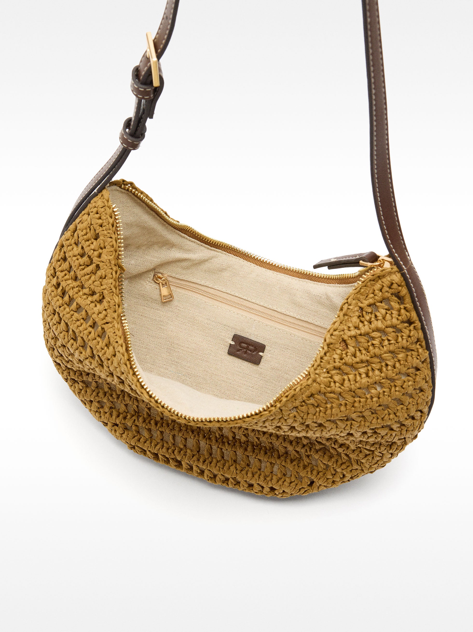 Bolso De Hombro Hobo Efecto Rafia