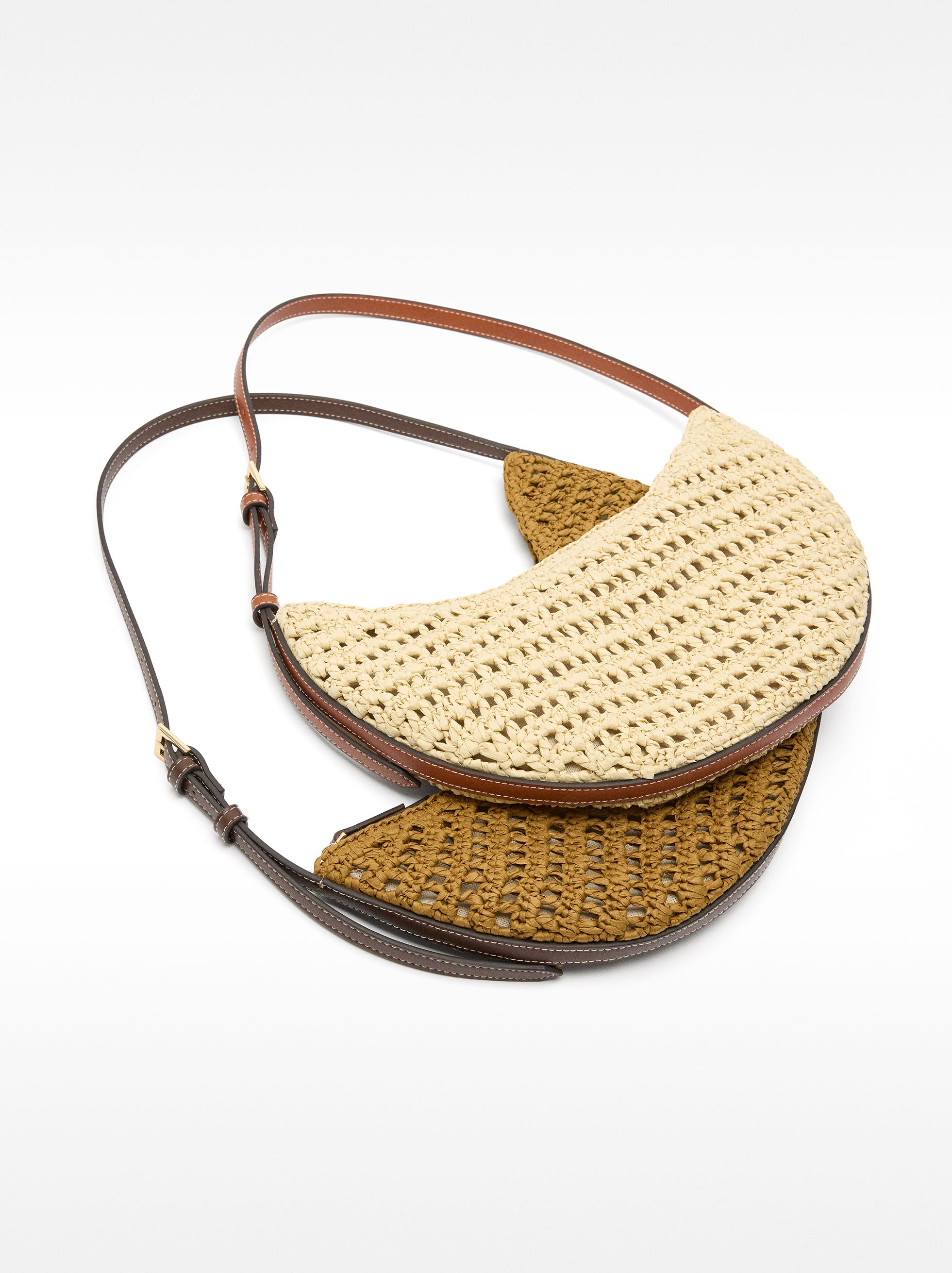 Bolso De Hombro Hobo Efecto Rafia