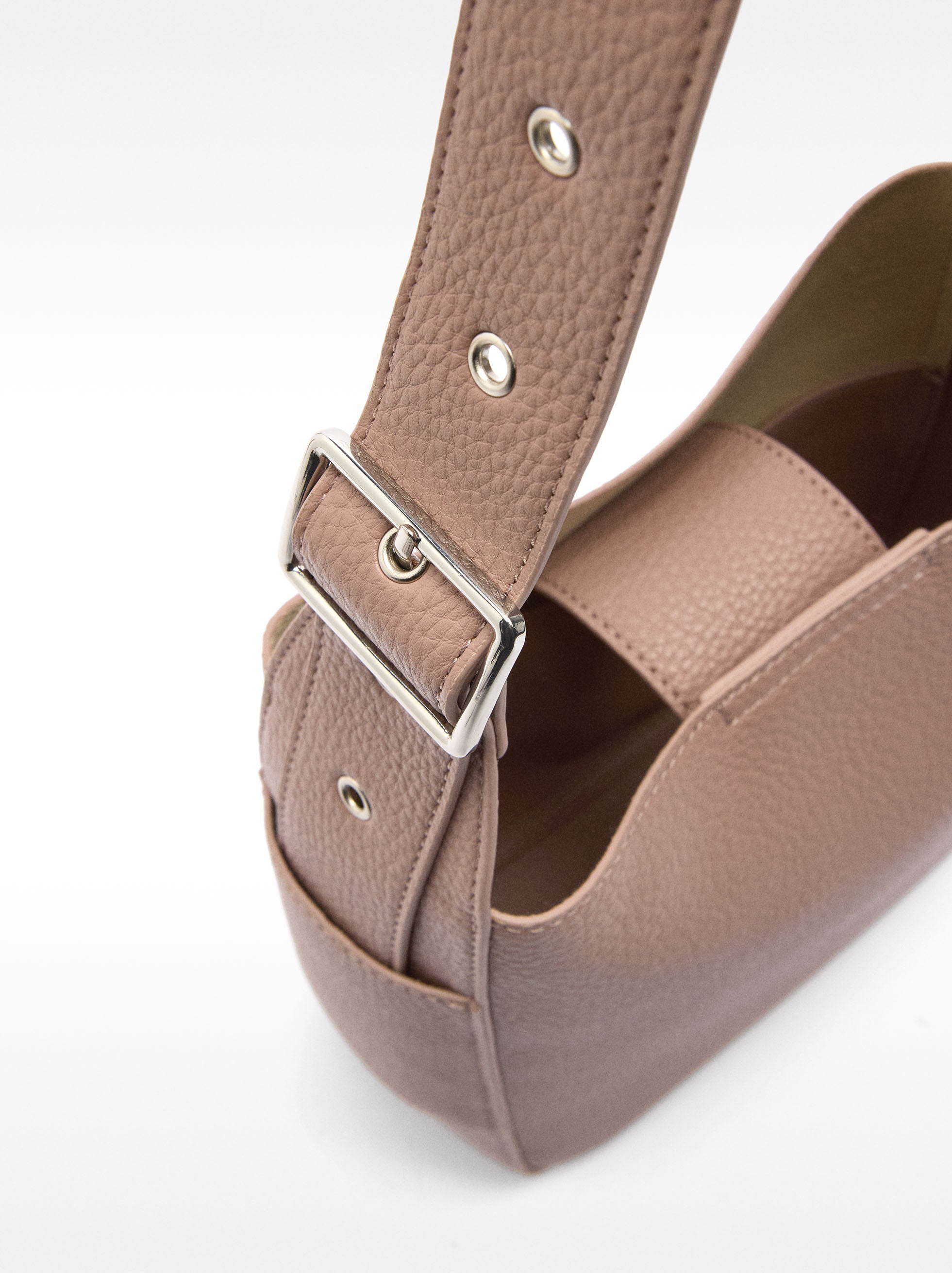 Cartera De Hombro Con Textura