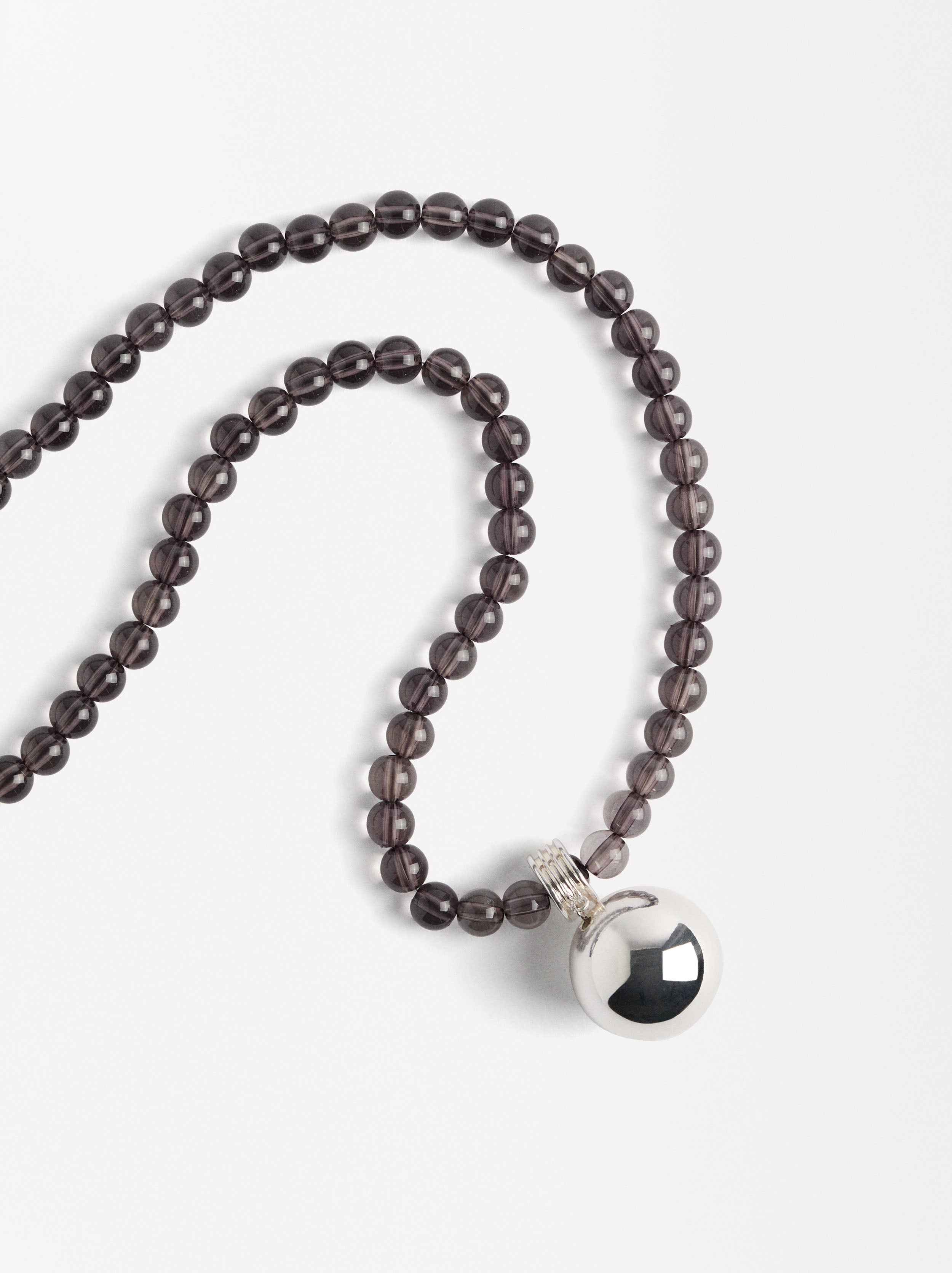 Collar De Cuentas Con Pendiente Esfera