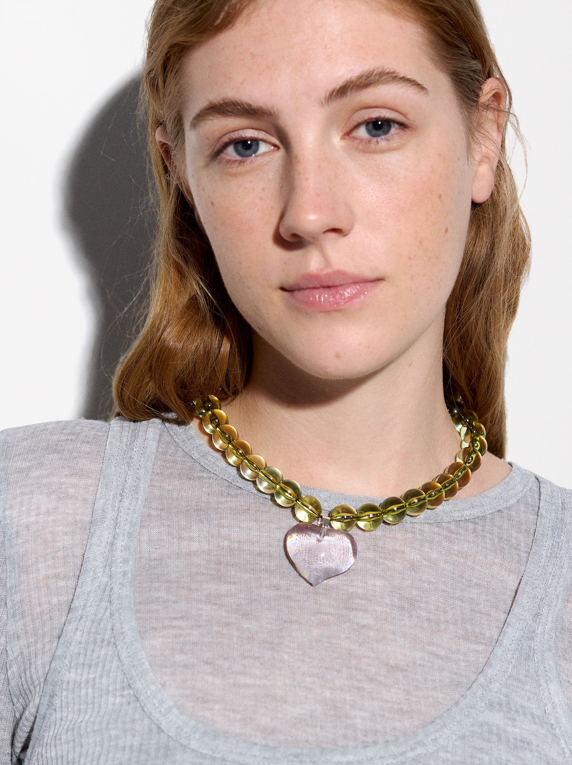 Collar De Cuentas Con Corazón