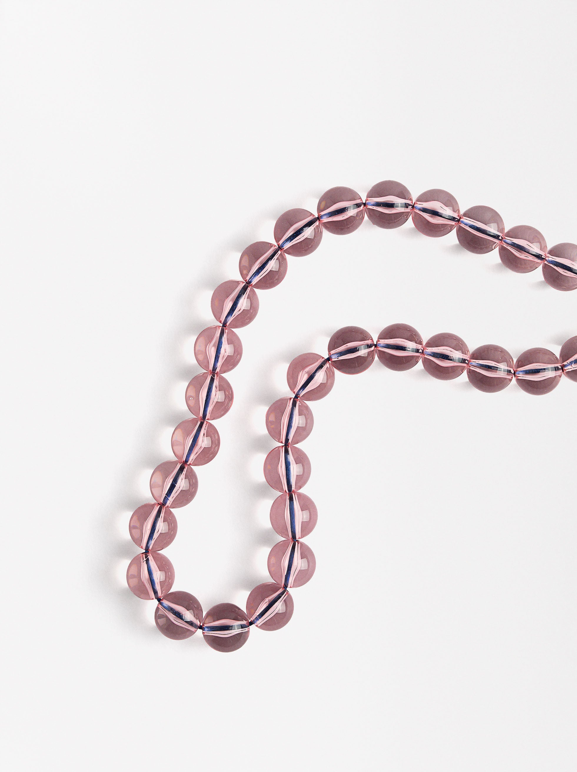 Collar De Cuentas Transparente