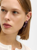 Aretes Media Flor Transparente