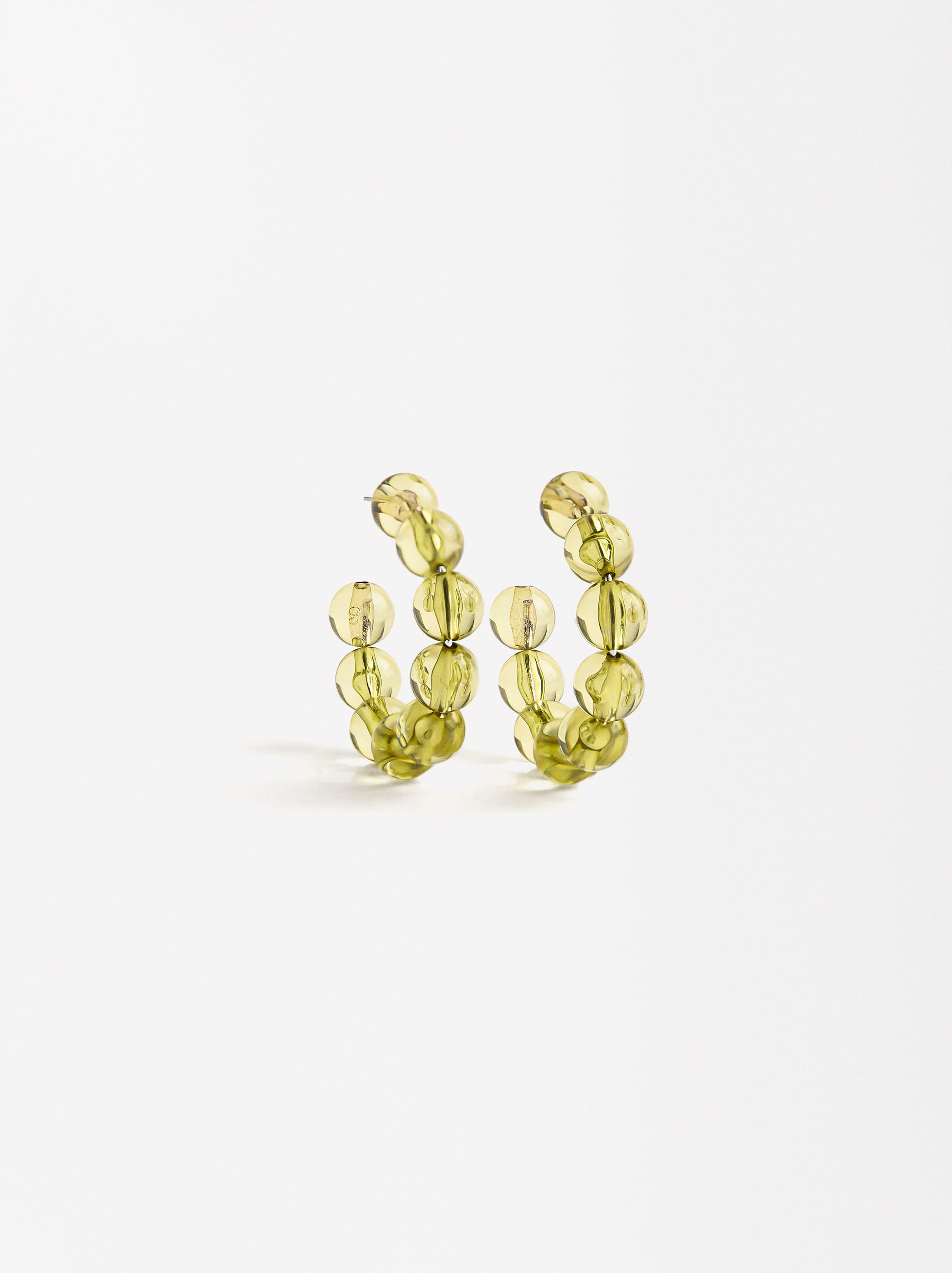 Aretes Abiertas De Resina Transparente