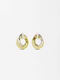 Aretes De Aros Con Resina