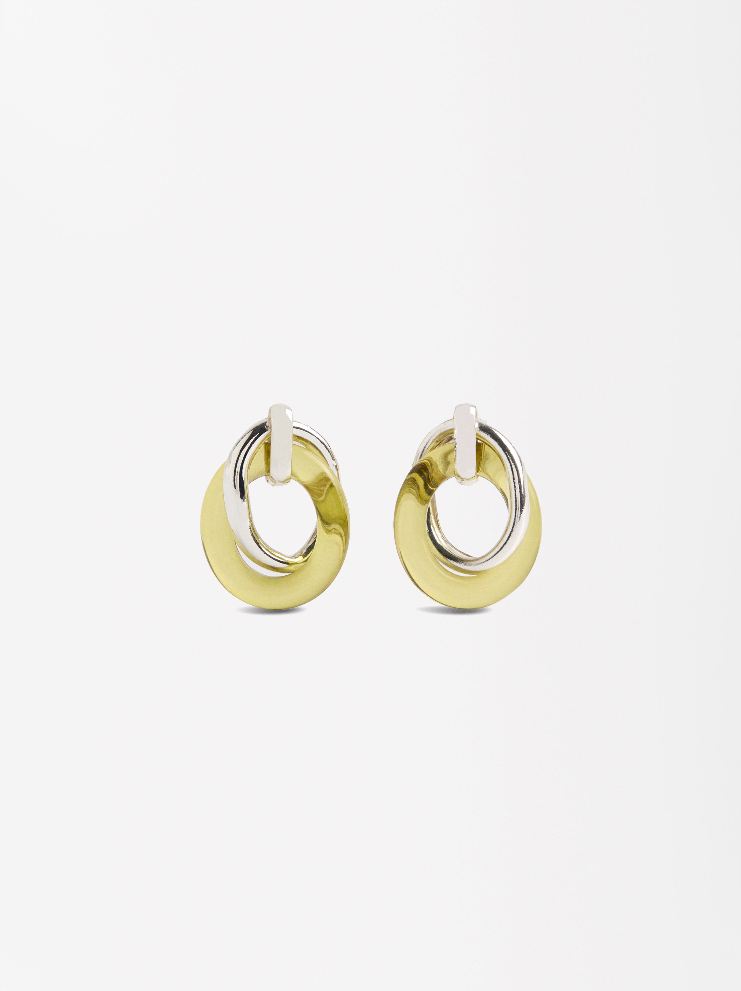 Aretes De Aros Con Resina
