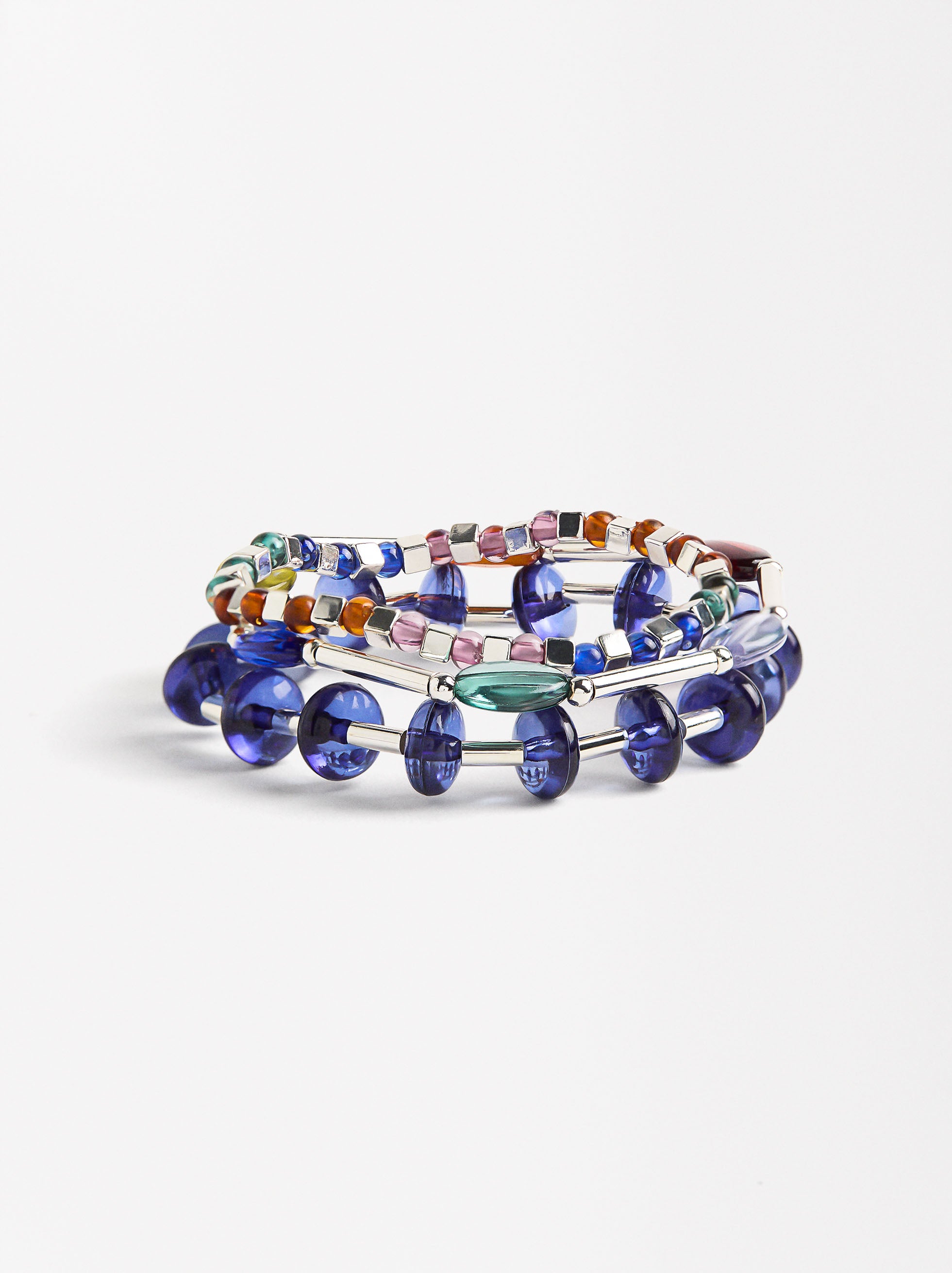 Set De Pulseras Elásticas Multicolor