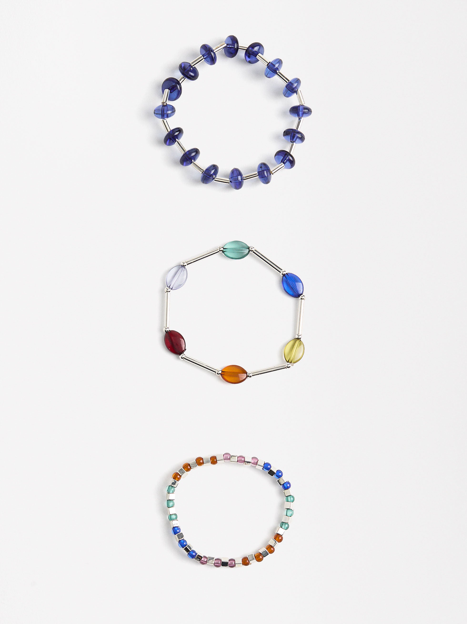 Set De Pulseras Elásticas Multicolor
