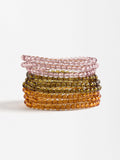 Set De Pulseras Elásticas Transparentes