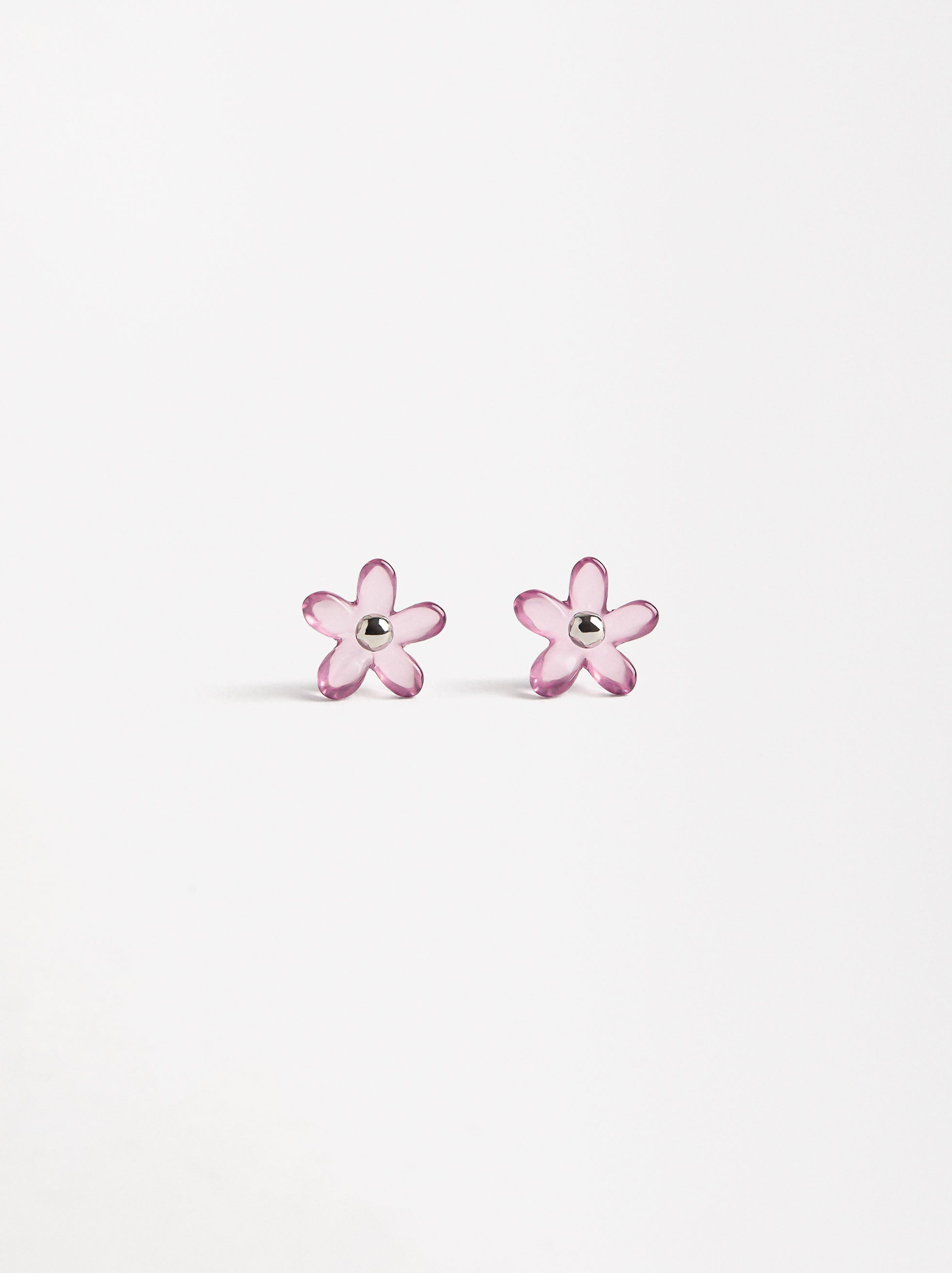 Aretes Flor De Resina