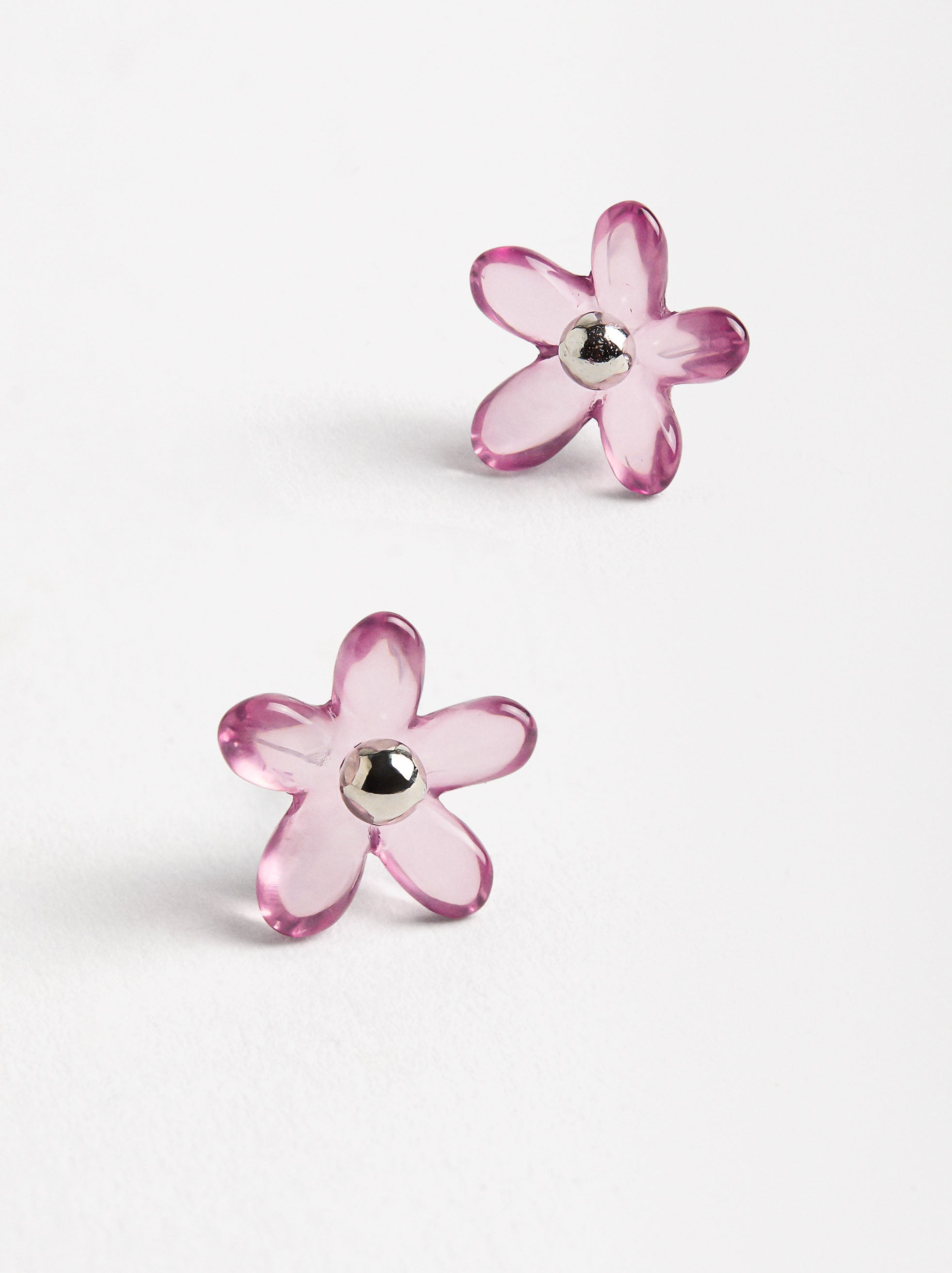 Aretes Flor De Resina