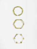 Set De Pulseras Elásticas Con Resina