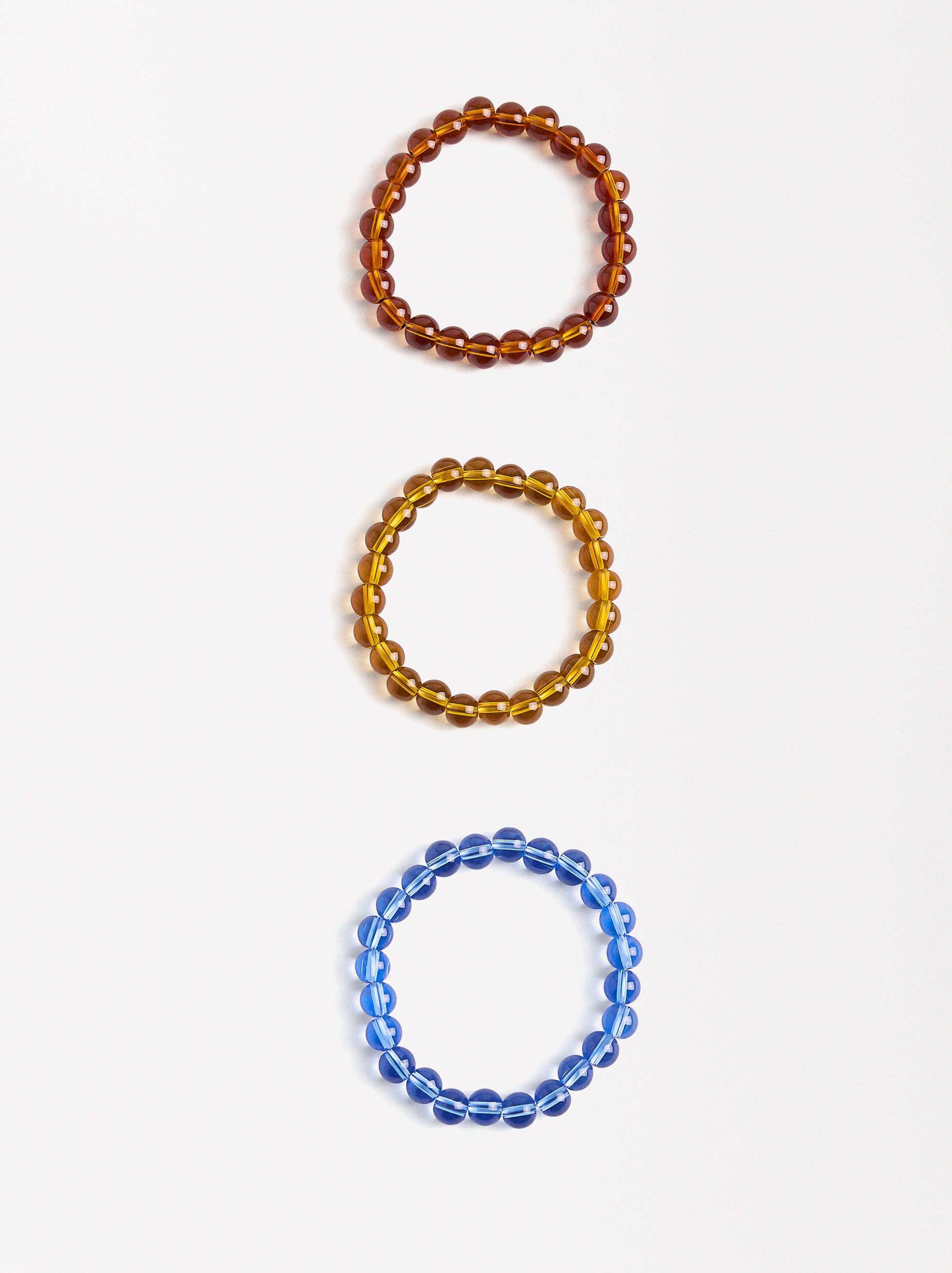 Set De Pulseras De Cristal