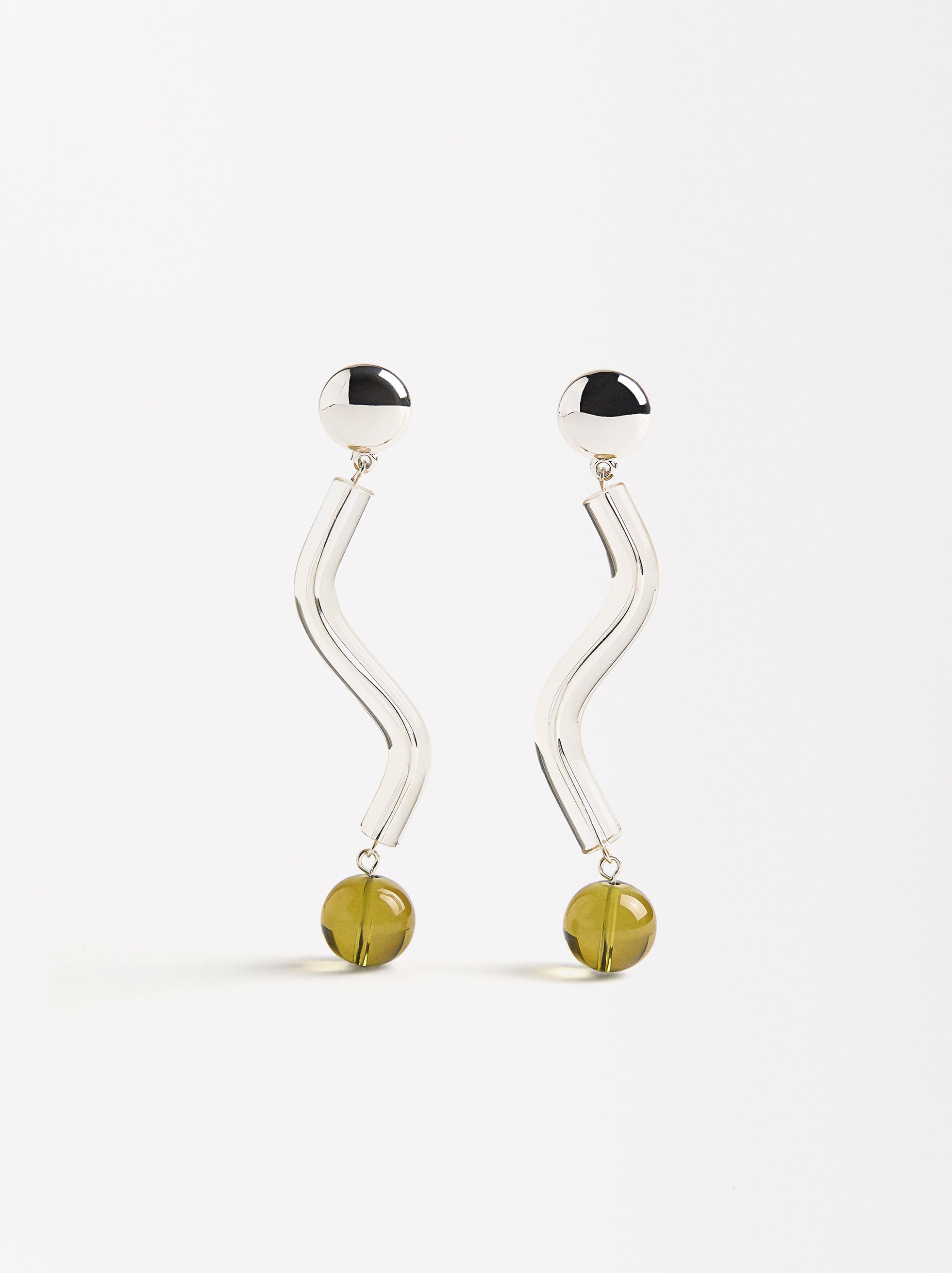 Aretes Onda Transparentes