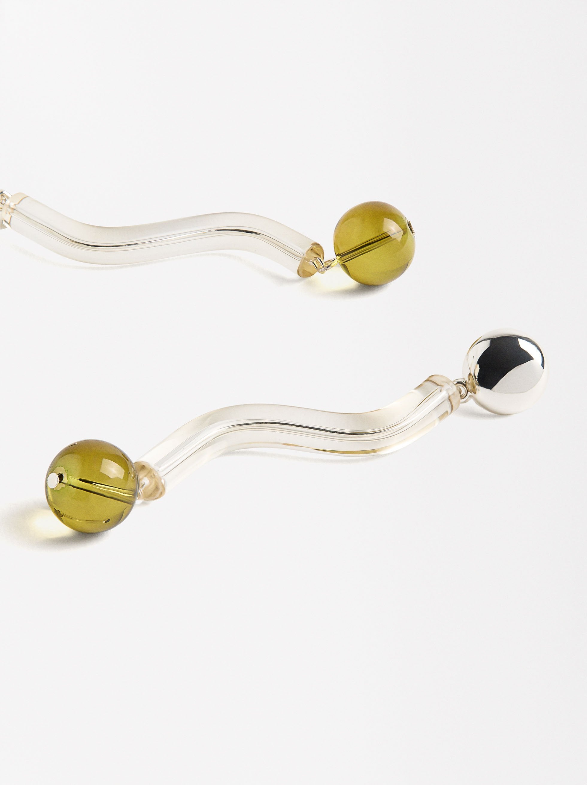 Aretes Onda Transparentes