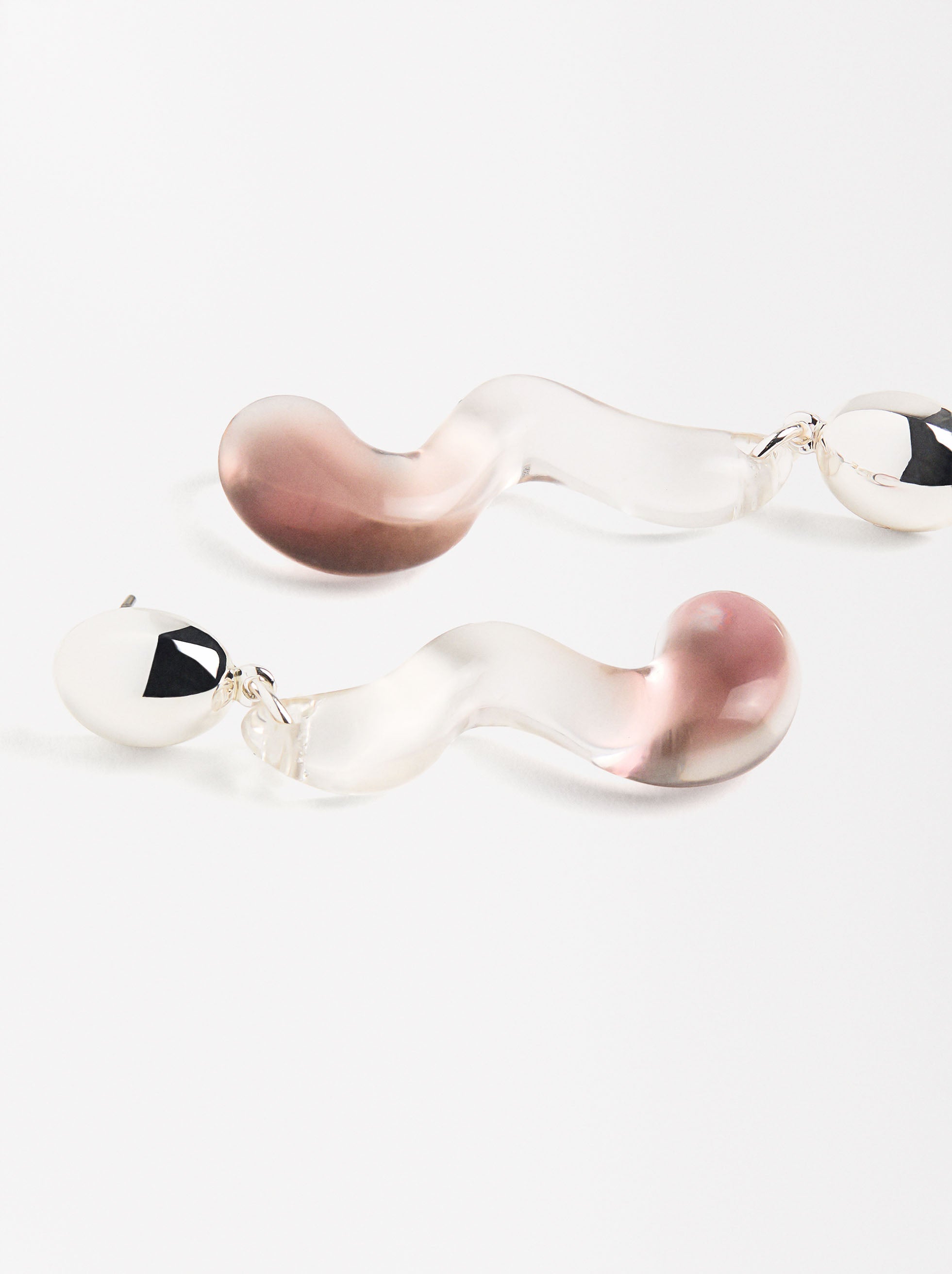 Aretes De Onda Bicolor