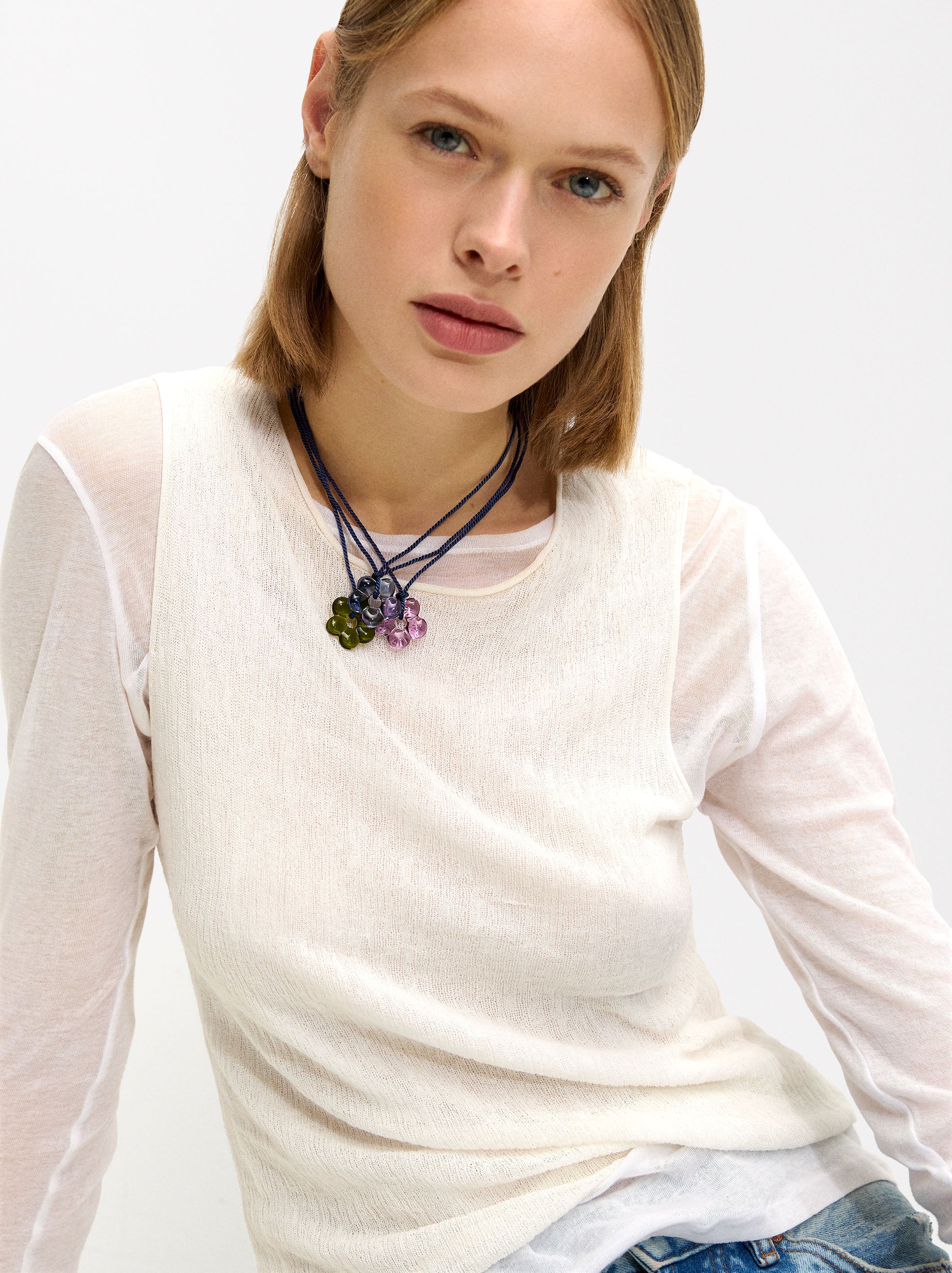 Set De Collares Flores Multicolor