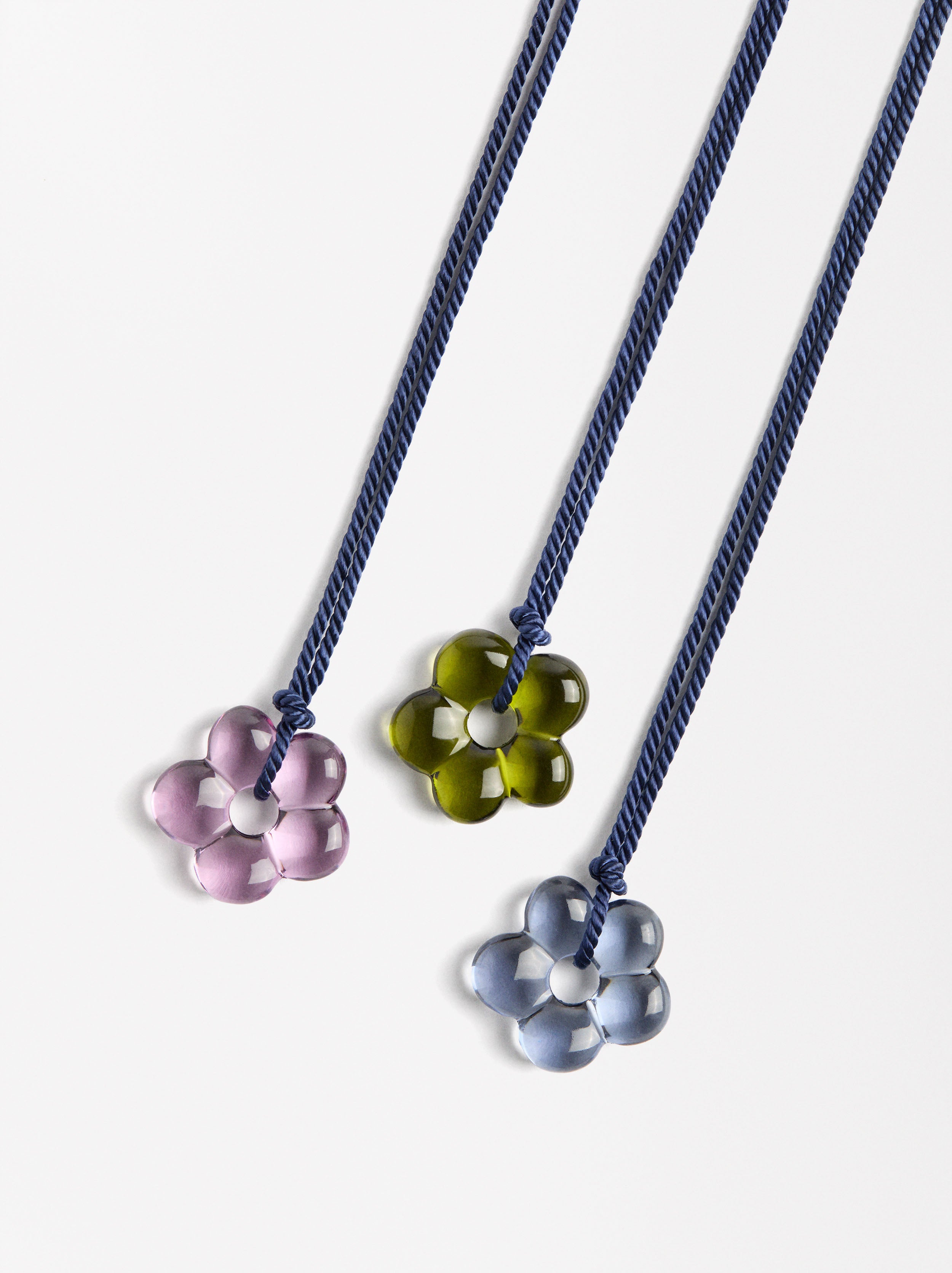 Set De Collares Flores Multicolor