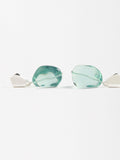 Aretes Cortos Con Efecto Piedra
