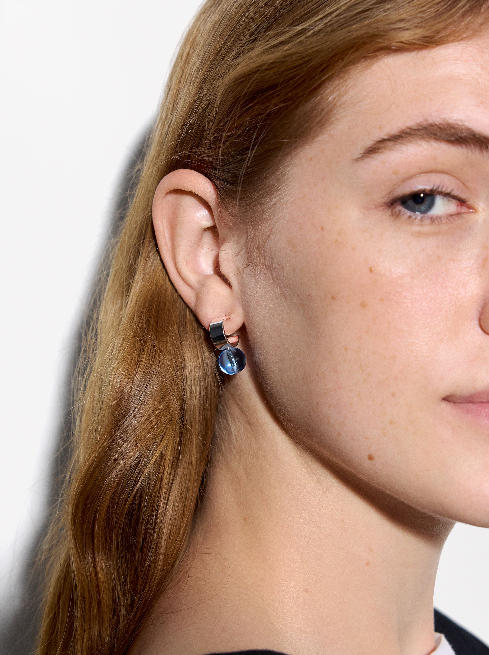Aretes Abiertos Con Esferas